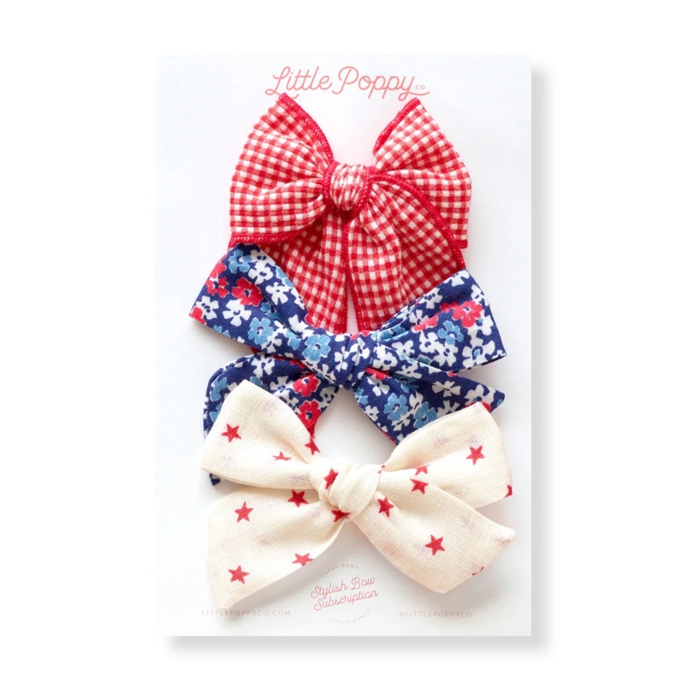 Little Poppy Co The Betsey Bow Clip Set - July 2022